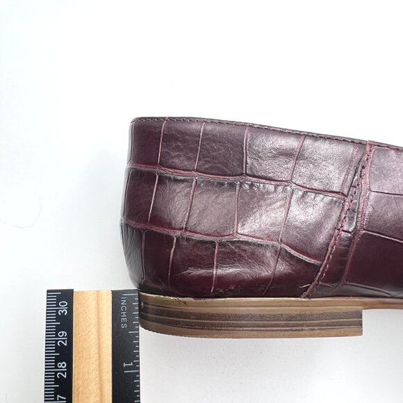 Naturalizer Womens Size 9.5 9.5M Lorna Red Croc Leather Flats Loafers Shoes - Picture 14 of 14